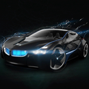 Black technology sports car aplikacja