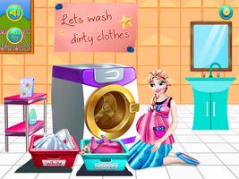Laundry games for girls : Washing Clothes Machine पोस्टर