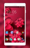 Red Flower Theme for Lava Iris Pro 20 poster