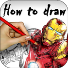 Learn  to draw Super Hero 3D step by step icon