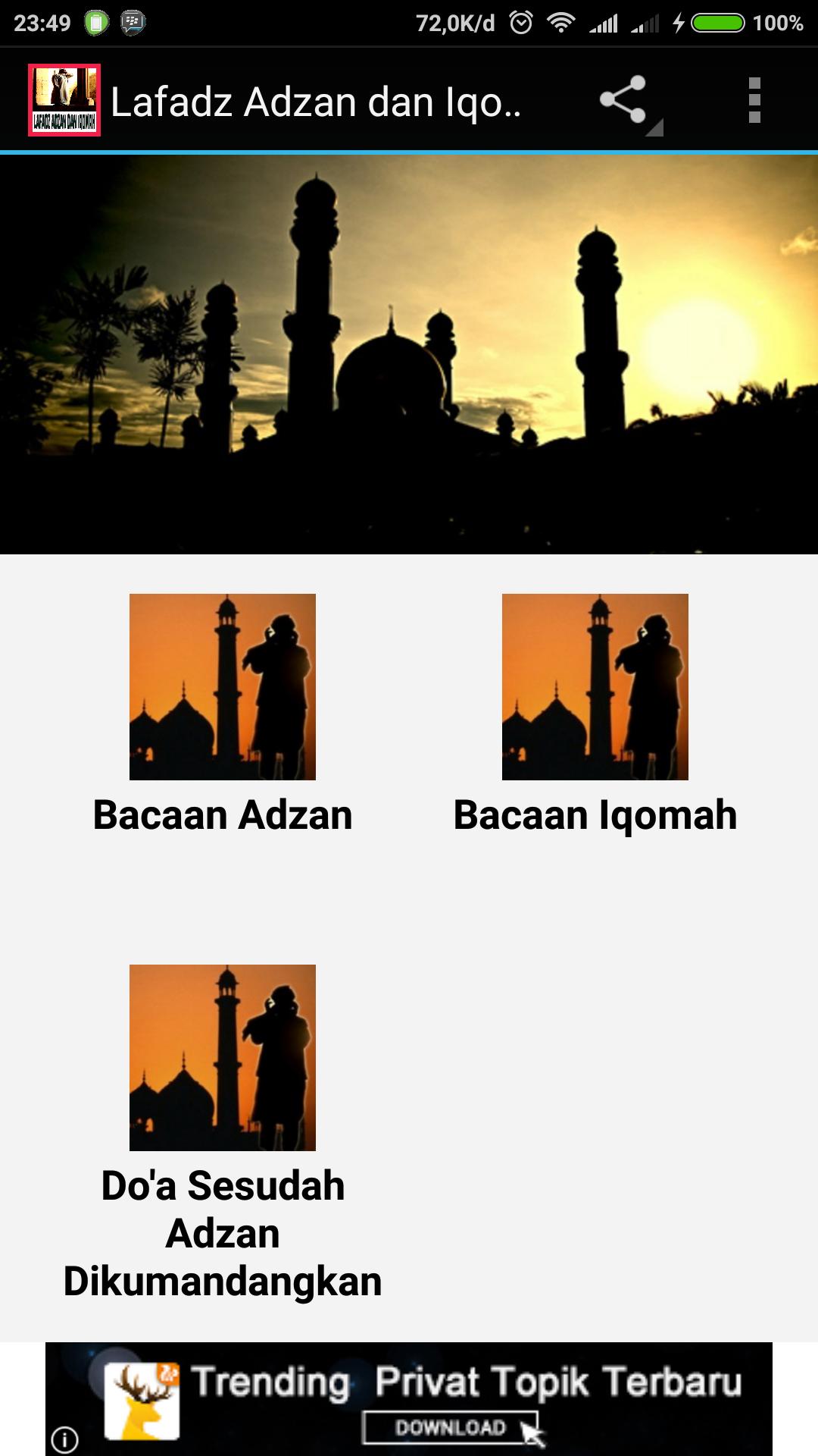 Download do APK de Lafadz Adzan dan Iqomah para Android Download do APK de Lafadz Adzan dan Iqomah para Android