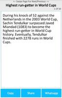 Amazing Cricket Worldcup Fact poster