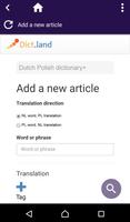 Dutch Polish dictionary screenshot 2