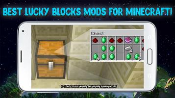 Lucky blocks mod for Minecraft Affiche