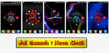 Neon Ganesh Clock