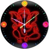 Neon Ganesh Clock icône