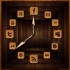 Wooden Analog Clock APK Herunterladen