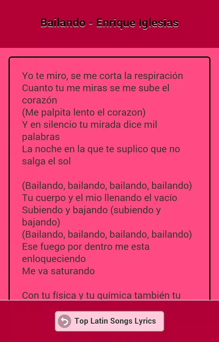 Descarga de APK de Letra de Canciones Top Latina para Android