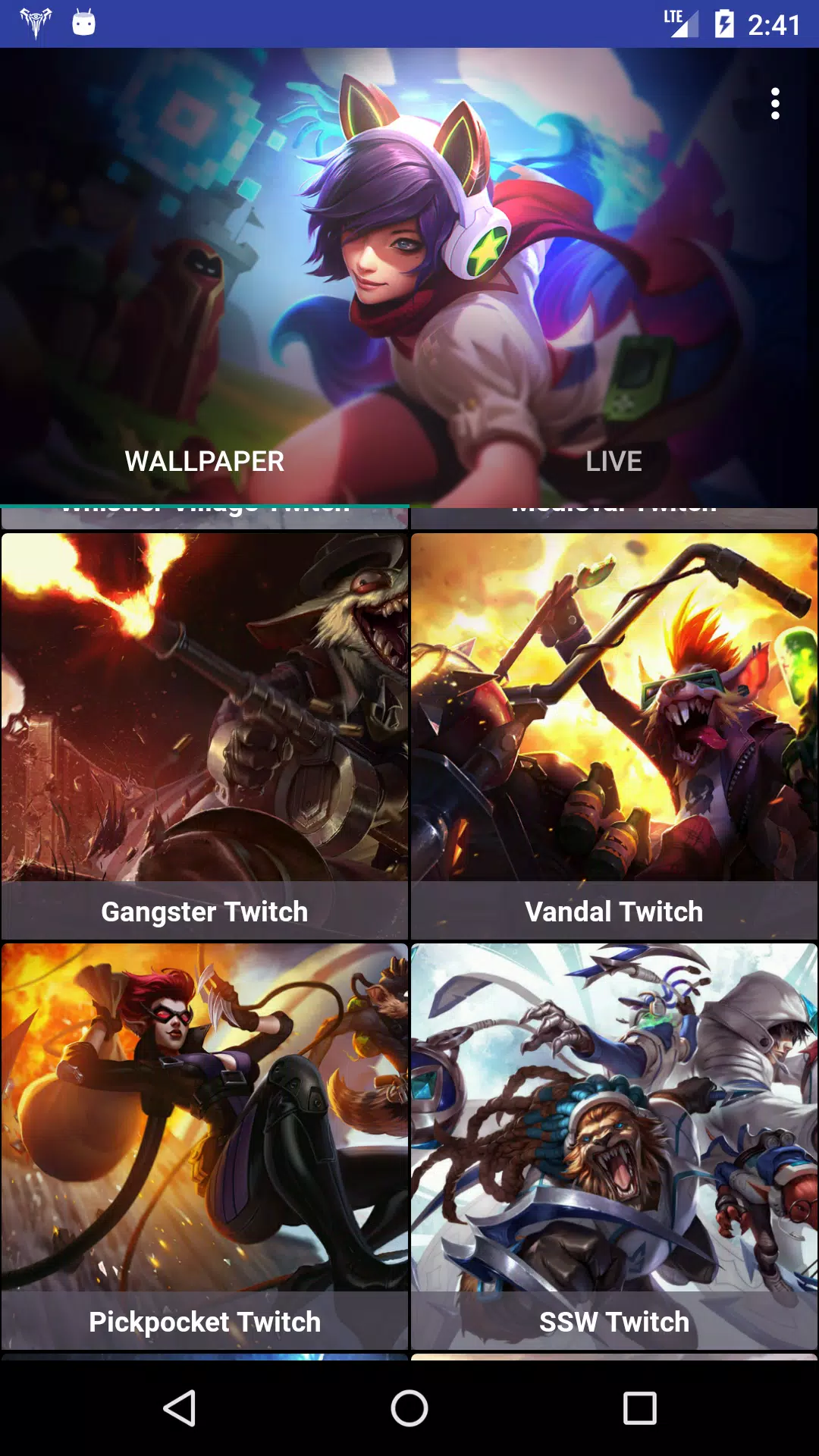 League of Legends : Twitch for Live Wallpaper purposes 