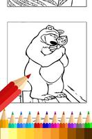 Learn Coloring for Masha bear syot layar 2