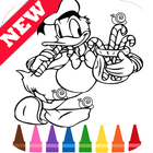 Learn Draw Coloring for Duck Donald by Fans Zeichen