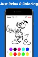 Learn Draw Coloring for Duck Donald by Fans Screenshot 1