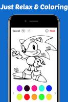 Learn Draw Coloring for Sonic Hedgehog by Fans постер