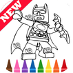 Learn Coloring for Lego Bat Man Heroes by Fans