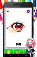 How to draw: anime eyes drawing step by step syot layar 2