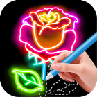 花を描くことを学ぶ – お絵かき & 色塗り アイコン