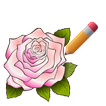 ✏️🌷How to draw a rose and flowers step by step