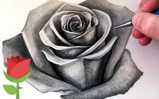 ✏️🌷How to draw a rose and flowers step by step capture d'écran 3
