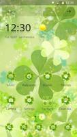 Clover Green Theme Cute Romantic Fashion Flowers постер