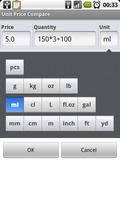 Unit Price Compare captura de pantalla 1