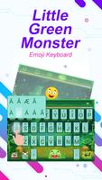 Little Green Monster Theme&Emoji Keyboard screenshot 1