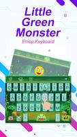 Little Green Monster Theme&Emoji Keyboard screenshot 2