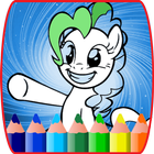 coloring book for little pony coloring kids icône