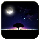 meteor and moon livewallpaper أيقونة