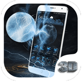 كهربائي الرعد 3D موضوع أيقونة