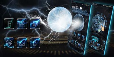 Electric Thunder 3D Theme ภาพหน้าจอ 3