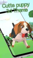 3D Cute puppy theme&Lovely dog wallpaper تصوير الشاشة 1