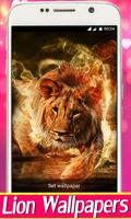 Flame Roaring Lion Live Wallpaper free Poster