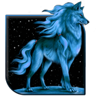 Blue Wolf Live Wallpaper icône