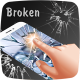 Broken screen prank wallpaper icône