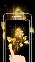 Gold Rose Theme Affiche