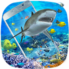 Thème requin 3D (secouez pour les effets) icône