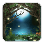 Forest firefiles HD Wallpaper icon