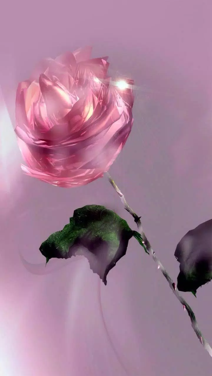 下载水晶玫瑰花壁纸的安卓版本
