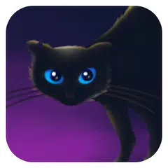 可愛い黒い猫　無料ライブ壁紙 アプリダウンロード
