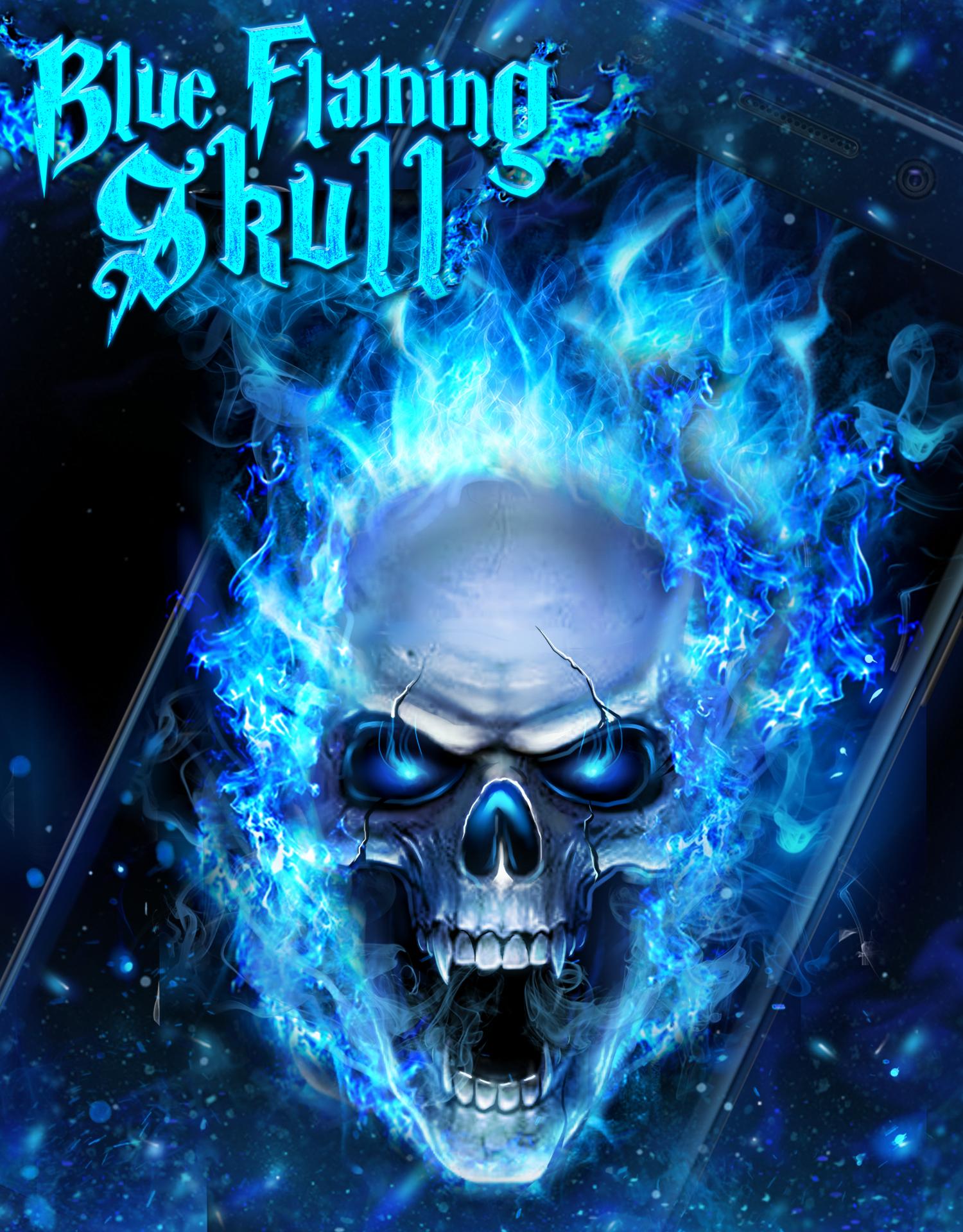 Blue Fire  Skull Live  Wallpaper  for Android APK Download 