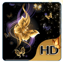 Beautiful Golden Butterfly Live Wallpaper aplikacja