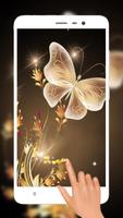 Beautiful Golden Butterfly Live Wallpaper 截图 3