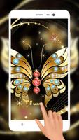 Beautiful Golden Butterfly Live Wallpaper 海报