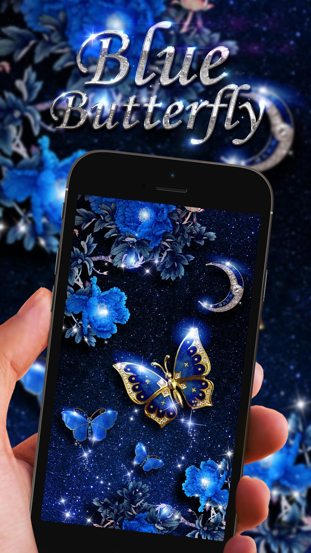 Android için Mavi Kelebekler duvar kağıdı APK�yı İndir