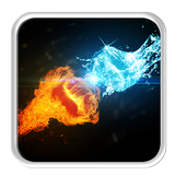 Fire and Ice Lava Live Wallpaper icône