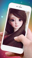 برنامه‌نما Fluorescent Pink Cute Doll Live wallpaper (FREE) عکس از صفحه