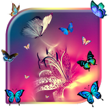 Butterfly Colorful Live wallpaper (free) icône