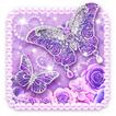 夢幻紫色鑽石蝴蝶動態壁紙