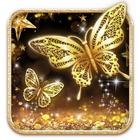 Золотые бабочки Живые обои иконка