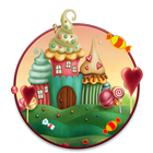 candy house theme & wallpaper icône